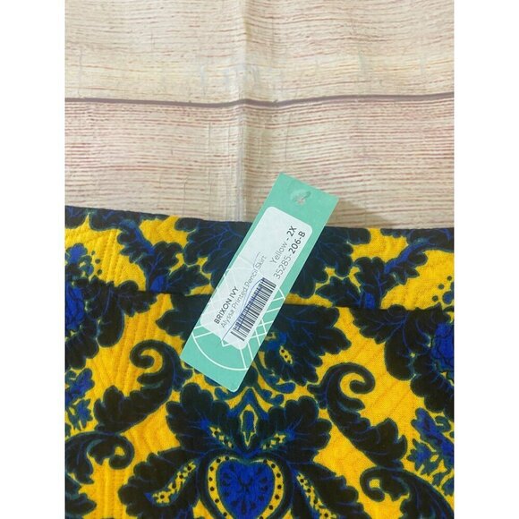 NWT Stitch Fix Brixton Ivy's Women's Yellow Blue Patterned Skirt - 2XL - Picture 2 of 12